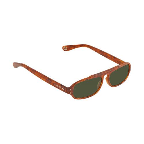 Gucci GG0615S-003 Unisex Designer Sunglasses in Brown Havana Tortoise/green 53mm