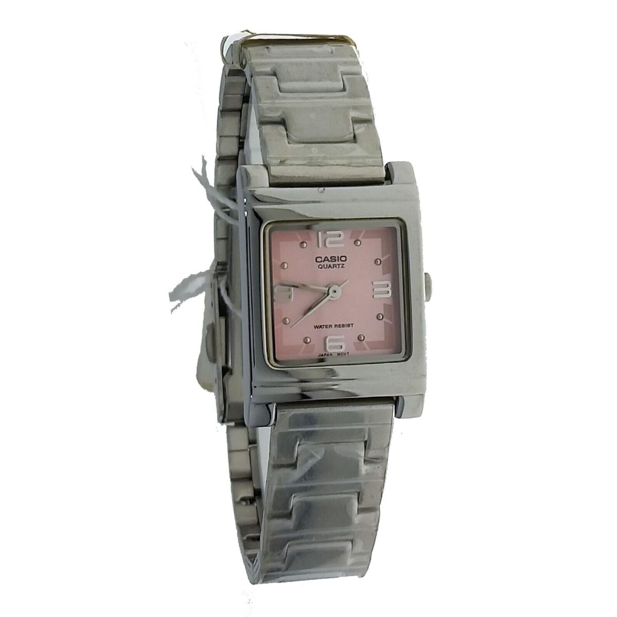 Casio Square White Dial All Metal Unique Ladies Wristwatch Watch LTP1237D 7ADF