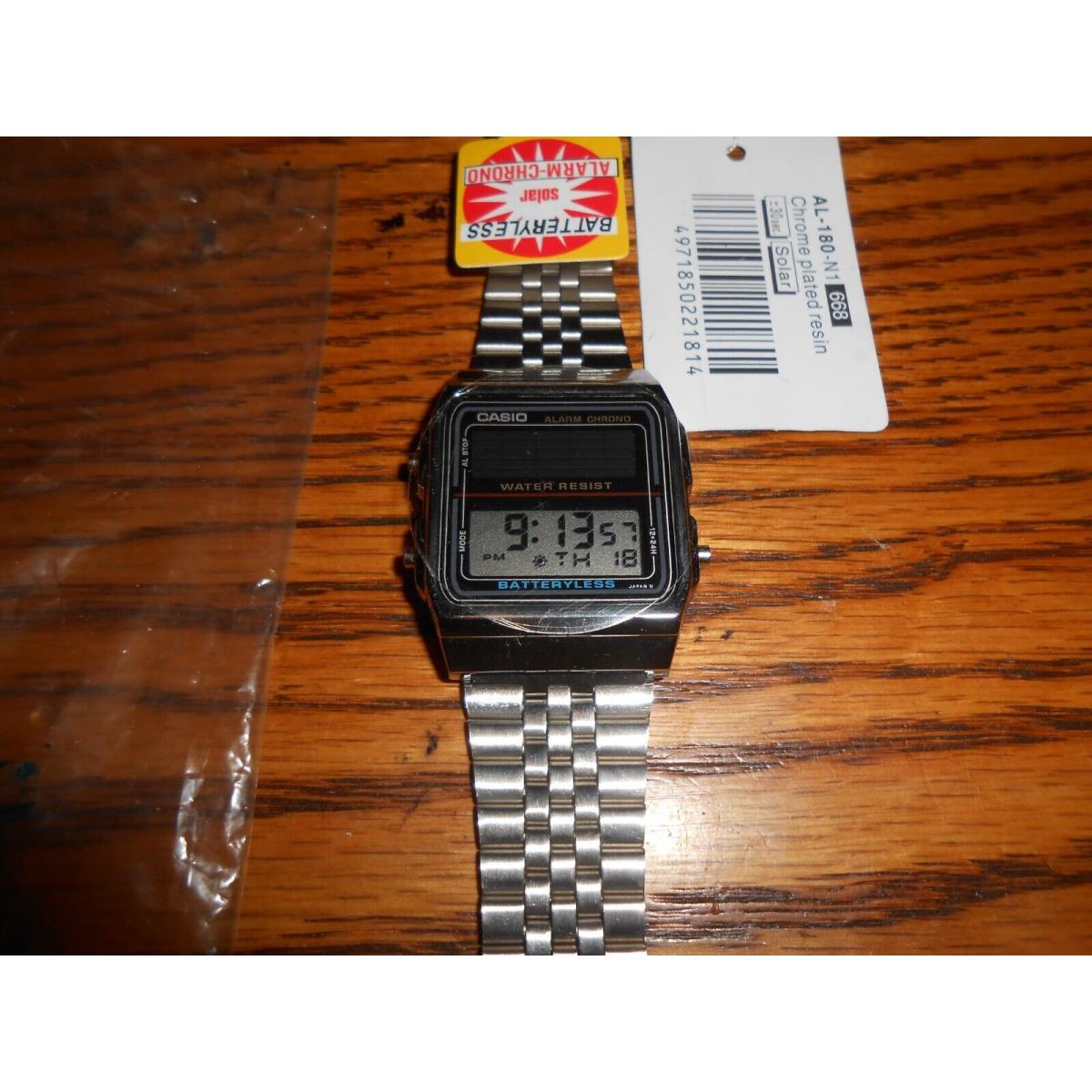 Vintage 1986 Casio Solar Watch AL-180 Rare Digital Watch