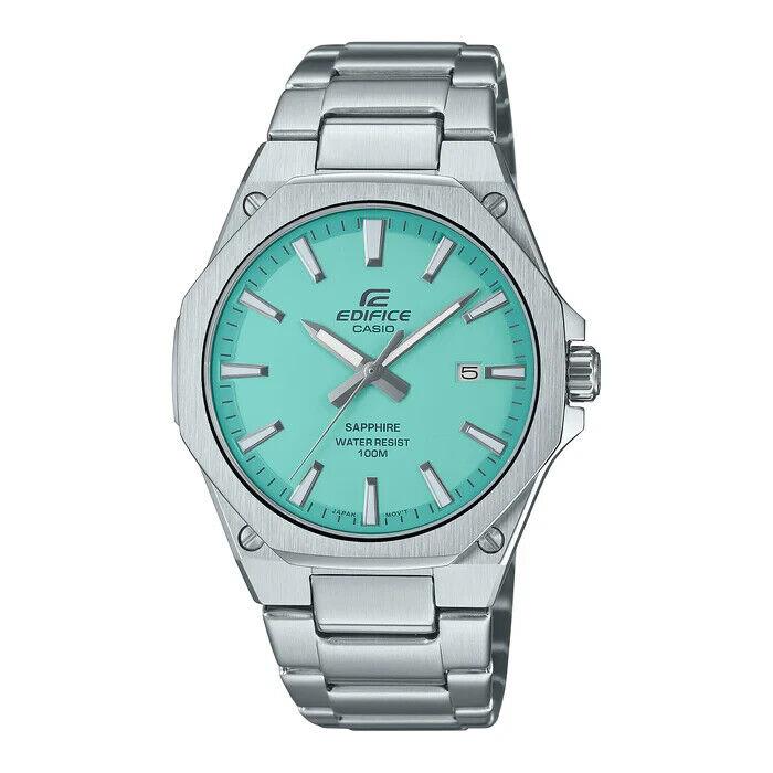 Mens Casio Edifice Turquoise Slim Sapphire Crystal EFR-S108D Watch EFRS108D-2B