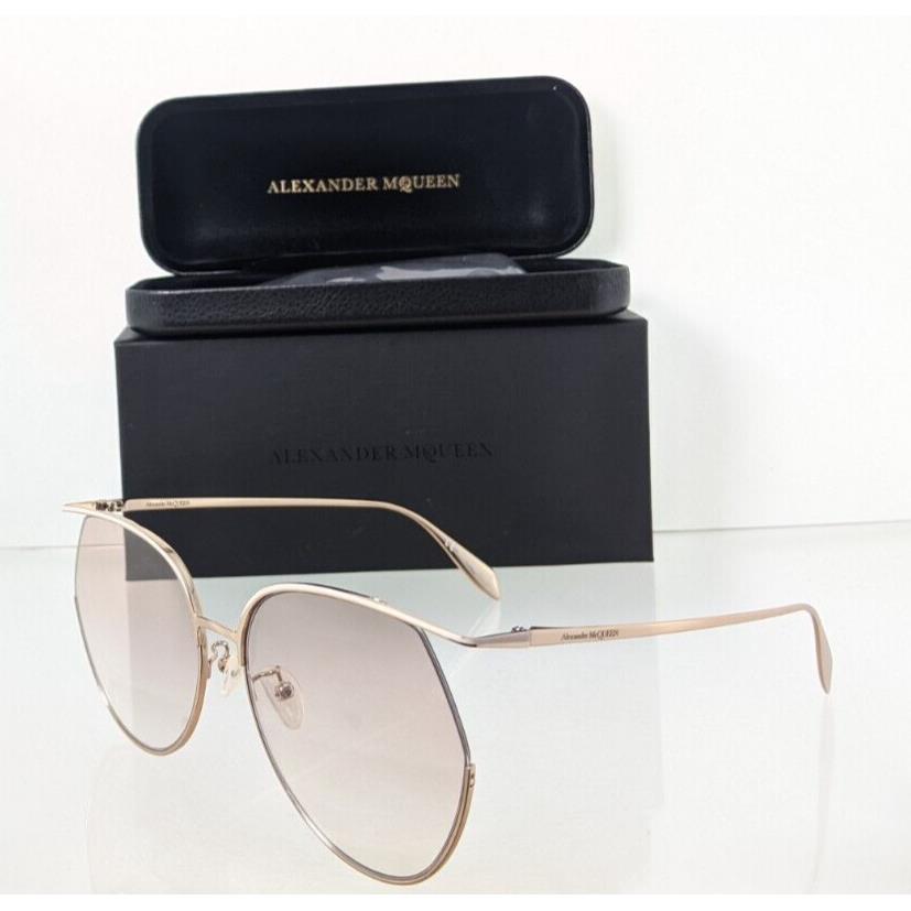 Alexander Mcqueen Sunglasses AM 0255 Gold 004 61mm Frame