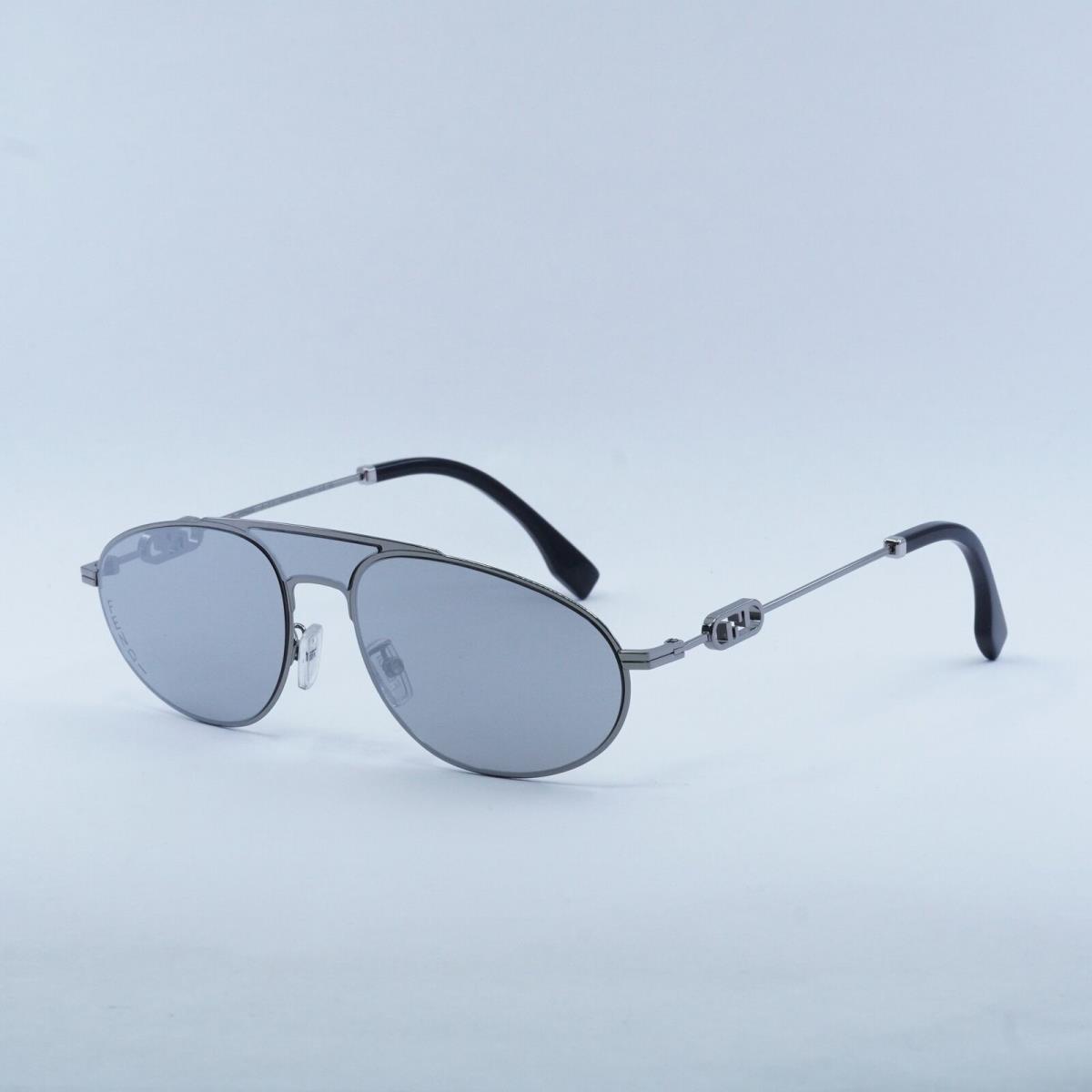 Fendi FE40072U 14C Light Ruthenium/silver Mirror 57-17-140 Sunglasses