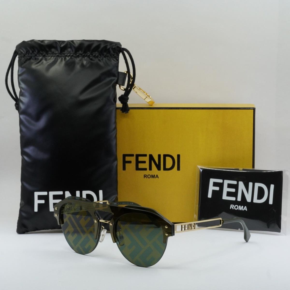 Fendi FE40027U 32Q Brown/bronze/gold with Green FF Pattern 65-13-145