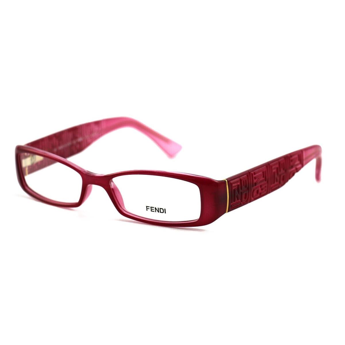 Fendi Womens F809 525 Pink Rectangular Eyeglasses Frames 51 x 16 x 130