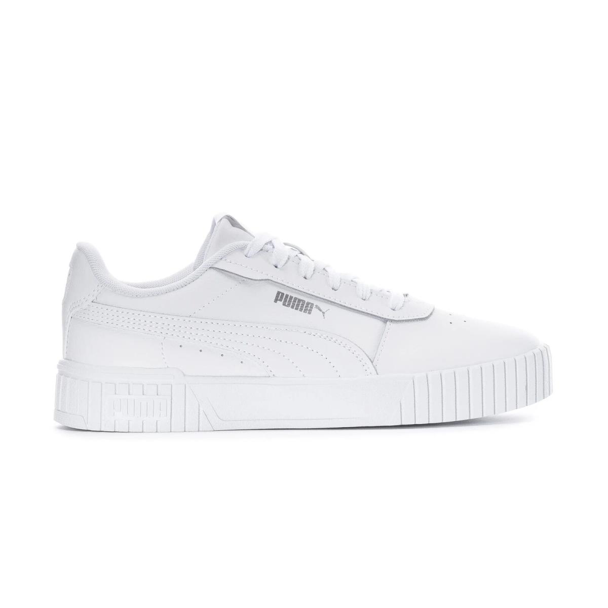 Big Kid`s Puma Carina 2.0 Jr White-white-silver 386185 02 - Puma White-White-Silver