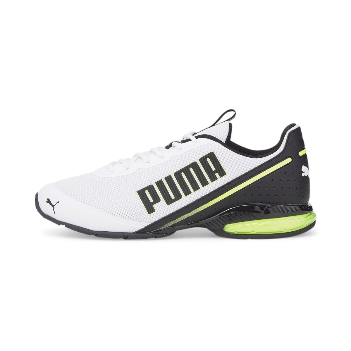 376297-02 Mens Puma Cell Divide Clean - Puma White-Puma Black-Yellow Alert