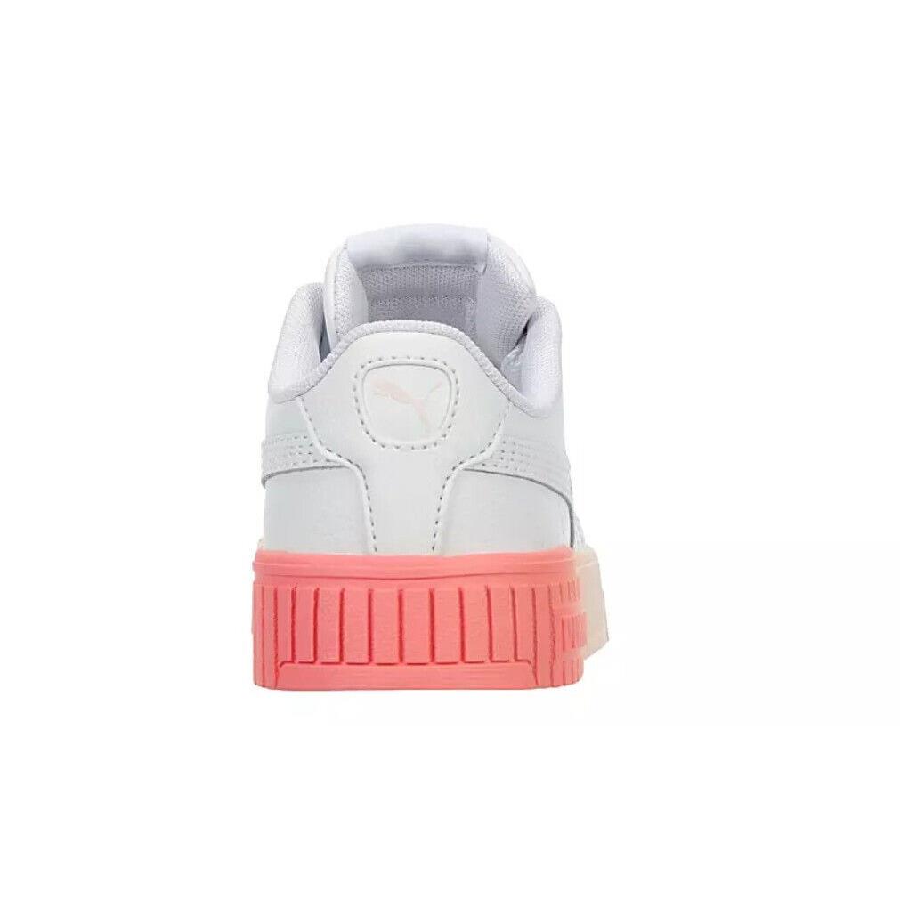 Puma Girls White Pink Carina 2.0 Lots OF Love JR 398235 01J