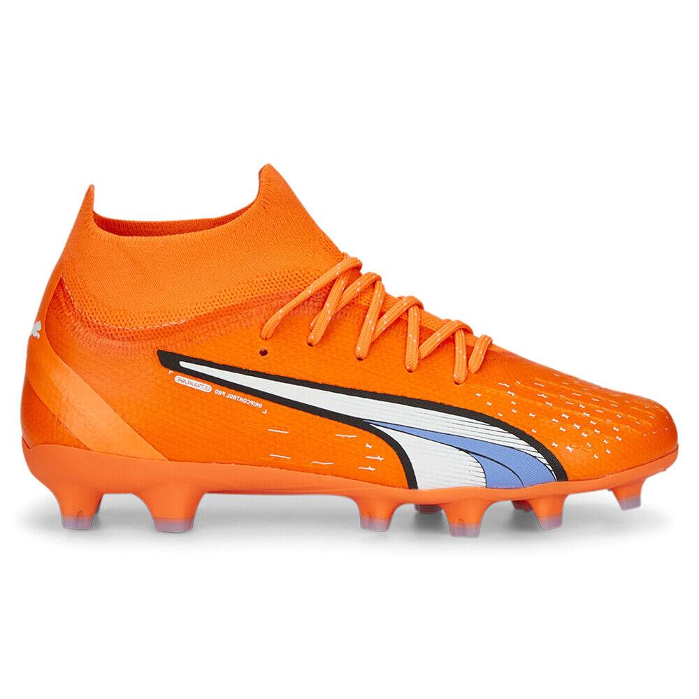 Puma Ultra Pro Firm Groundag Soccer Cleats Youth Boys Orange Sneakers Athletic S - Orange