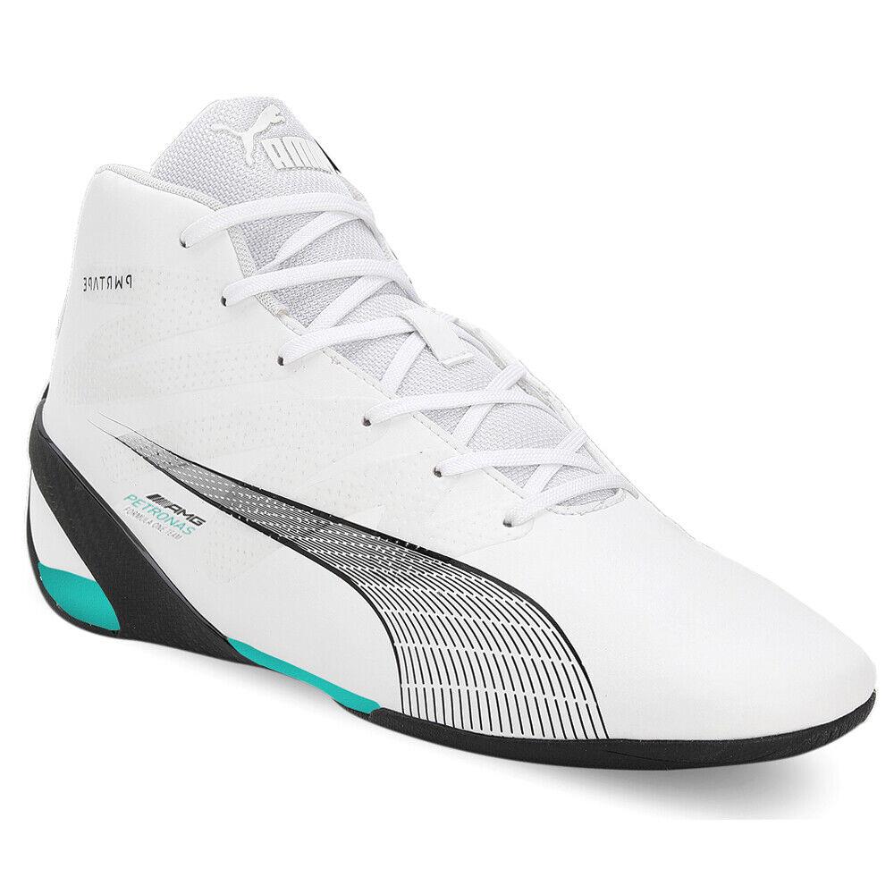 Puma Mapf1 Carbon Cat Mid Driving Mens White Sneakers Athletic Shoes 30754401 - White