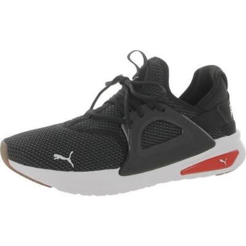 Puma Mens Softride Enzo Evo Knit Running Training Shoes 13 Medium D 3201 - Black/Castlerock/High Risk Red