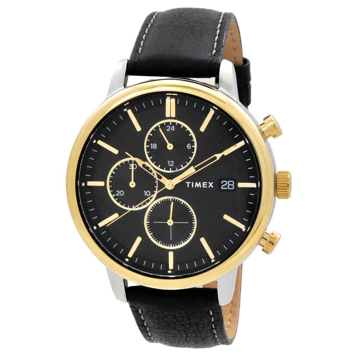 Timex Chicago Chronograph Quartz Black Dial Men`s Watch TW2U39100