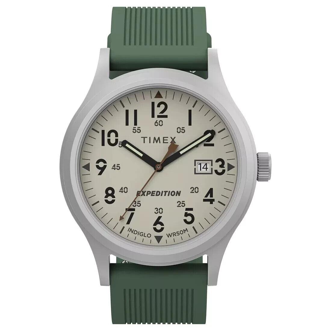 Timex TW4B30100 Men`s Expedition Green Strap Watch Scout Indiglo Date