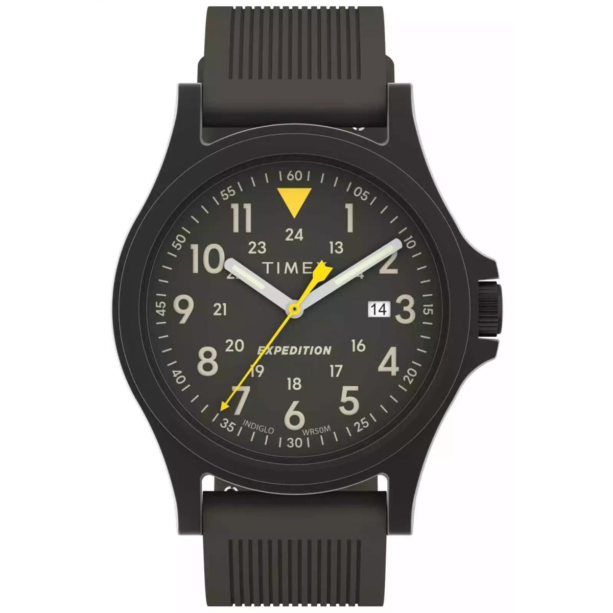 Timex TW4B30000 Men`s Expedition Black Strap Watch Acadia Indiglo Date