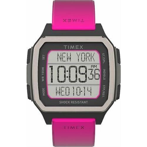 Timex TW5M29200 Command Women`s Sport Digital Chrono Watch Pink Resin Band