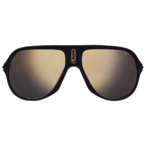Carrera Gold Mirror Navigator Unisex Sunglasses Safari 65/N 0003/JO 62 - Frame: Black, Lens: Gold