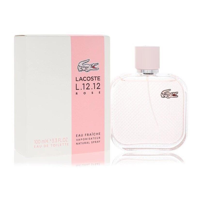 Lacoste L.12.12 Rose Fraiche 3.3 oz Edt Spray Womens Perfume 100ml