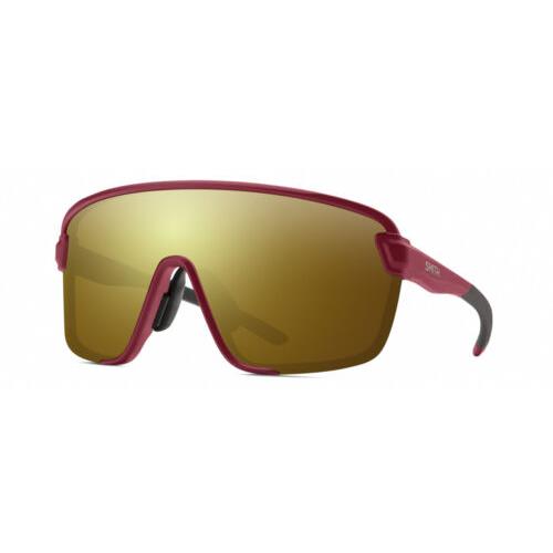 Smith Bobcat .5-Rimless Sunglasses Merlot Red/cp Gold Mirror Clear Lenses 150 mm