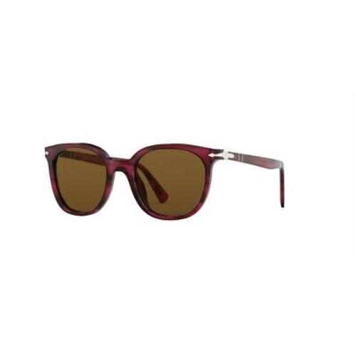 Persol PO3216S 108433 Striped Red Brown 51 mm Unisex Sunglasses