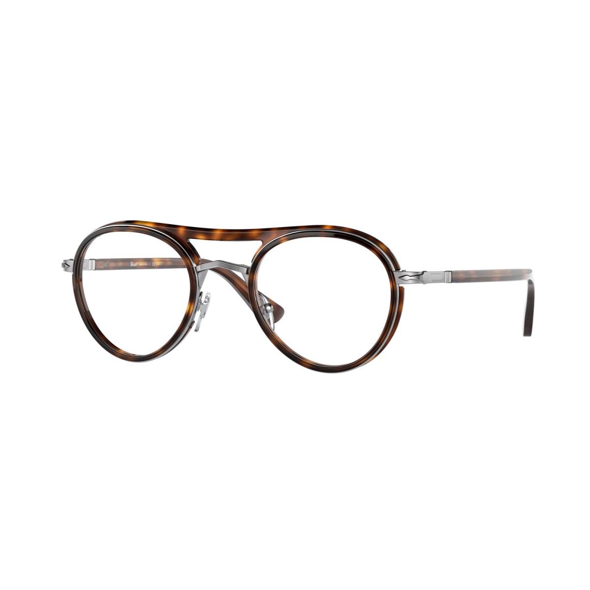 Persol PO2485V 1144 Phantos Gunmetal Havana Demo Lens 48 mm Unisex Eyeglasses