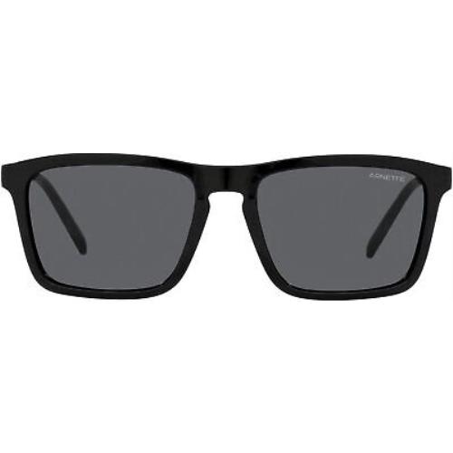 Arnette Man Sunglasses Black Frame Dark Grey Lenses 56MM