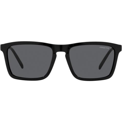 Arnette Man Sunglasses Black Frame Dark Grey Lenses 56MM Grey Classic