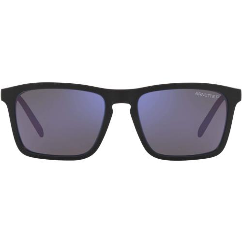 Arnette Man Sunglasses Black Frame Dark Grey Lenses 56MM Matte Black