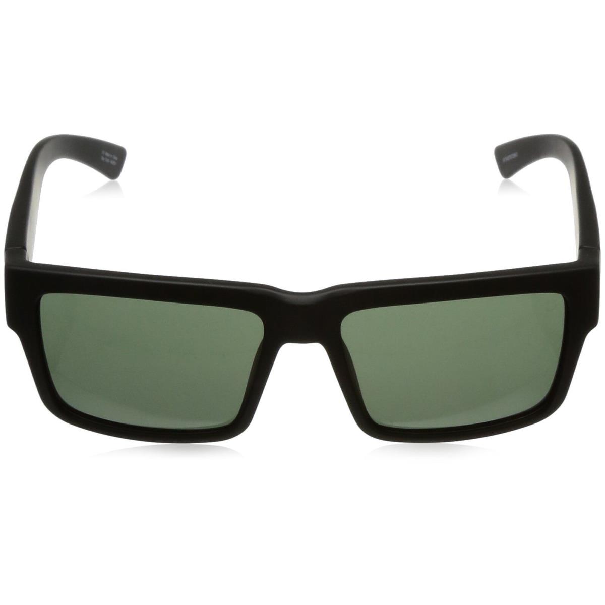 Spy - Men`s Montana Square Sunglasses Soft Matte Black Happy Gray Green