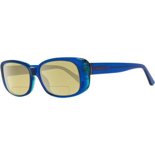 Guess GU7408-90X Women`s Polarized Bifocal Sunglasses in Blue Green Crystal 52mm Yellow