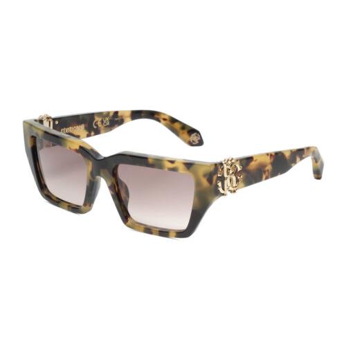Roberto Cavalli SRC016M-0AGG Womens Sunglasses in Brown Green Tortoise/pink 55mm