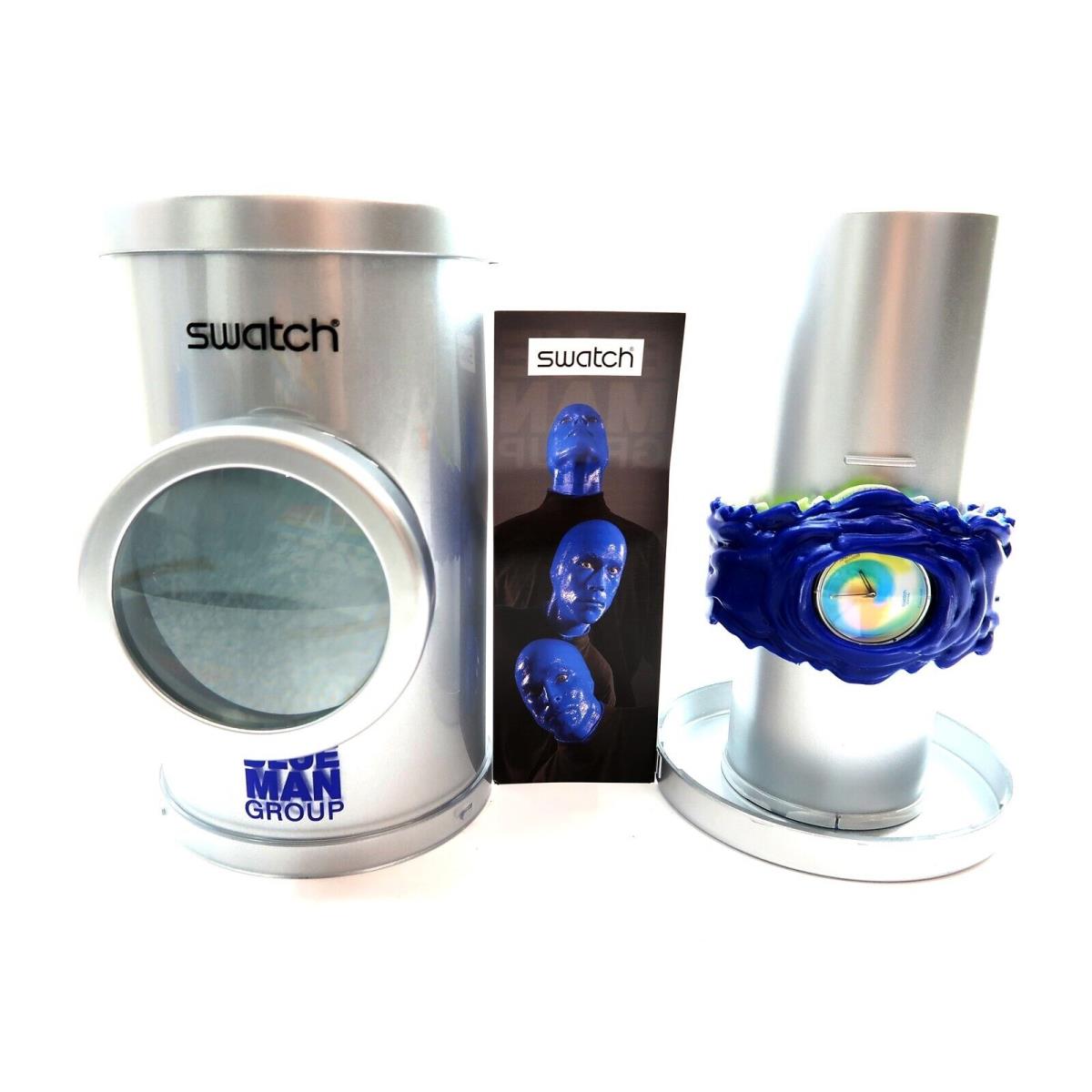 Swatch Watch Paint IN Blue SUJZ101S 2006 by Blue Man Group 853/3333