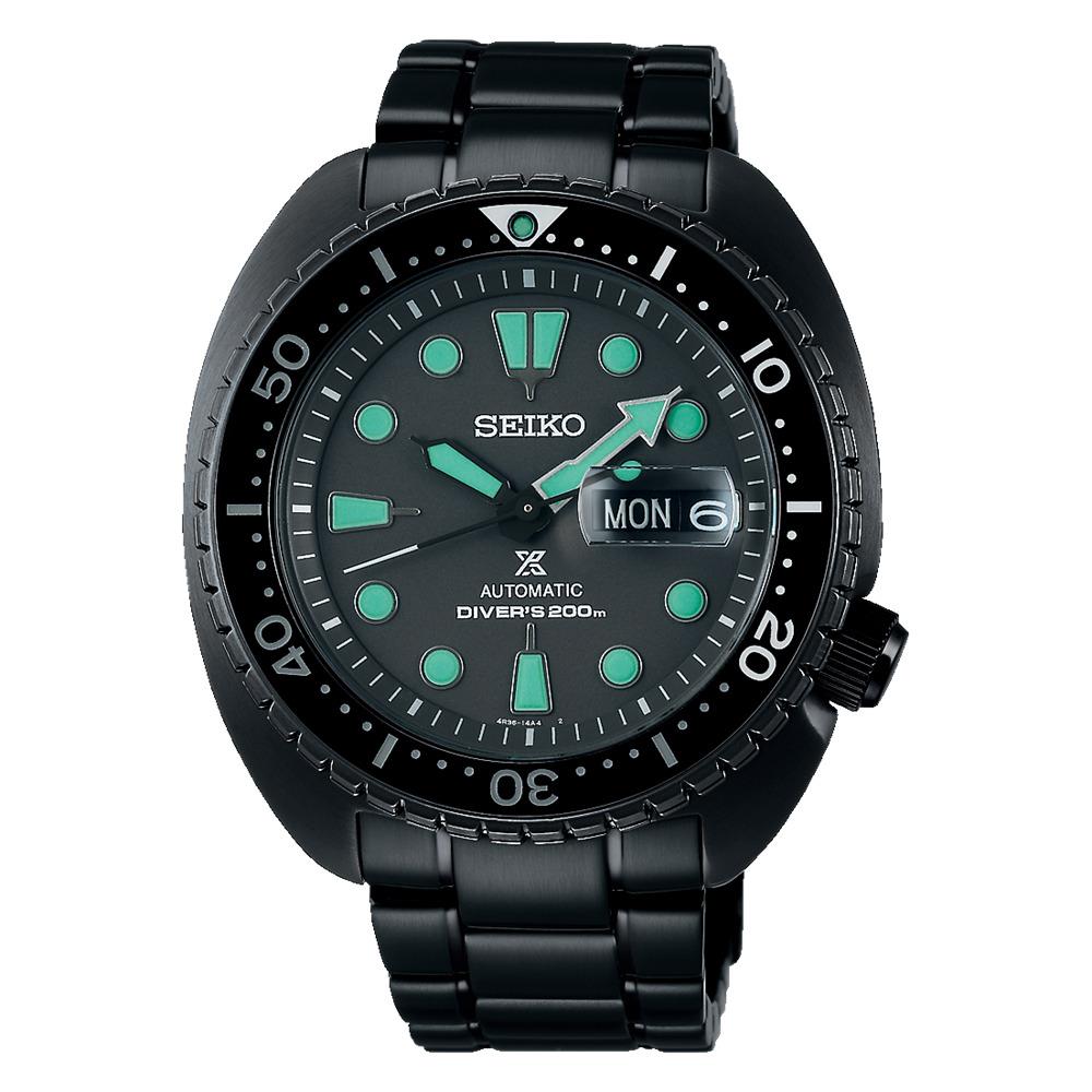 Seiko Prospex Night Vision Dive Gray Dial Green Lumbrite Watch SRPK43