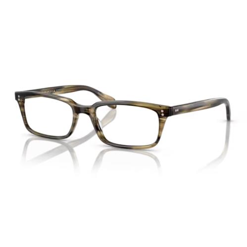 Oliver Peoples 0OV5102 Denison 1719 Olive Smoke Rectangle Men`s Eyeglasses - Frame: Olive Smoke, Lens: