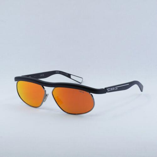 Dior Diorider S1U I1K7 Matte Black/orange Mirrored 60-12-135 Sunglasses