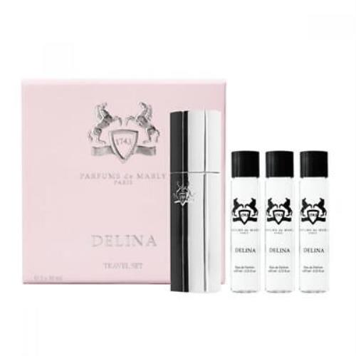 Parfums De Marly Ladies Delina Travel Set 3 x 0.34 oz Edp Fragrances