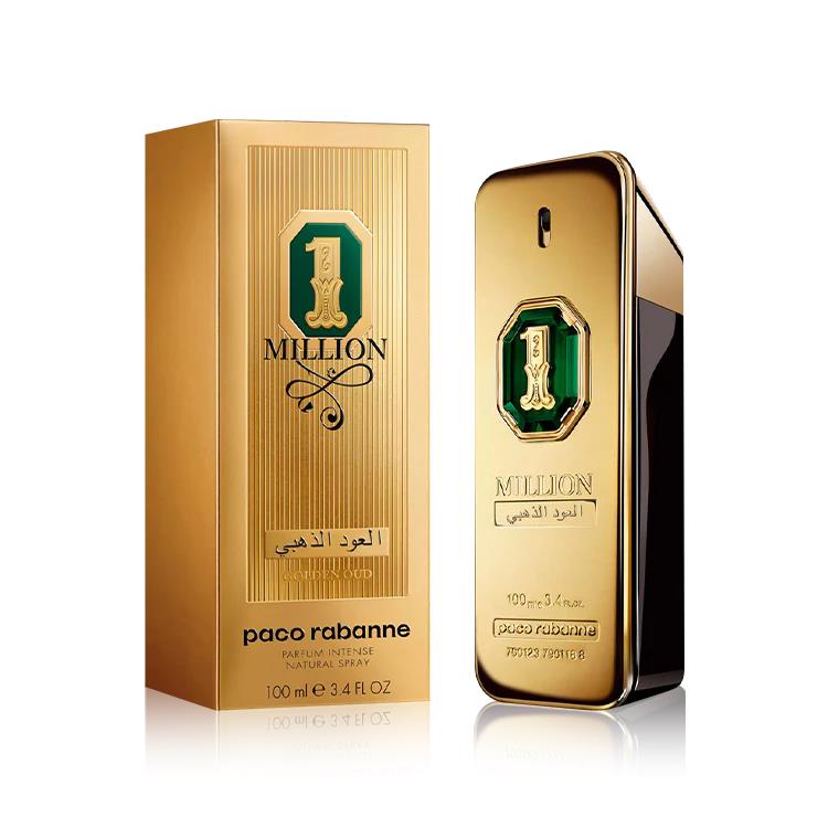 1 Million Golden Oud by Paco Rabanne 3.4oz Parfum Intense For Men Box