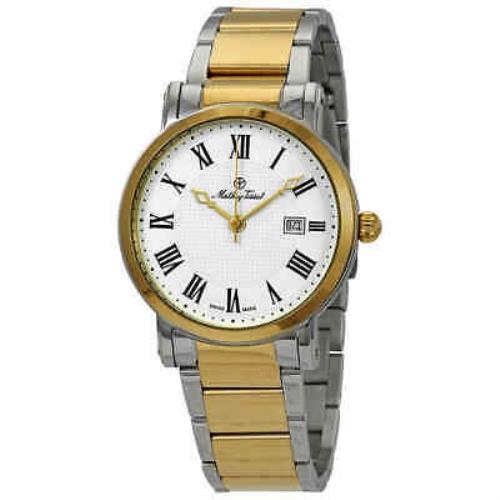 Mathey-tissot City Silver Dial Men`s Watch H611251MBR - Dial: Silver, Band: Two-tone (Silver-tone and Gold-tone PVD), Bezel: Silver-tone