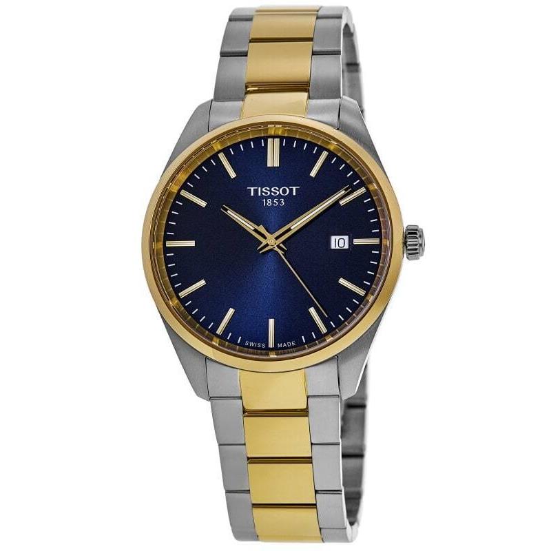 Tissot PR 100 Quartz Blue Dial Two-tone Men`s Watch T150.410.22.041.00