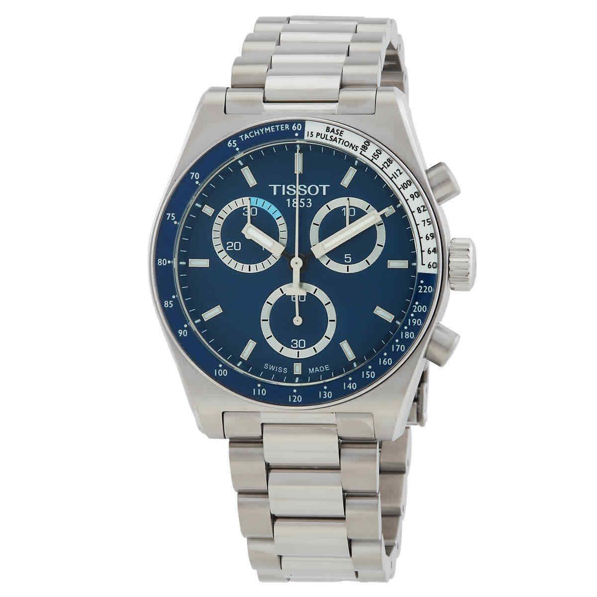 Tissot PR516 Chronograph Quartz Blue Dial Men`s Watch T149.417.11.041.00