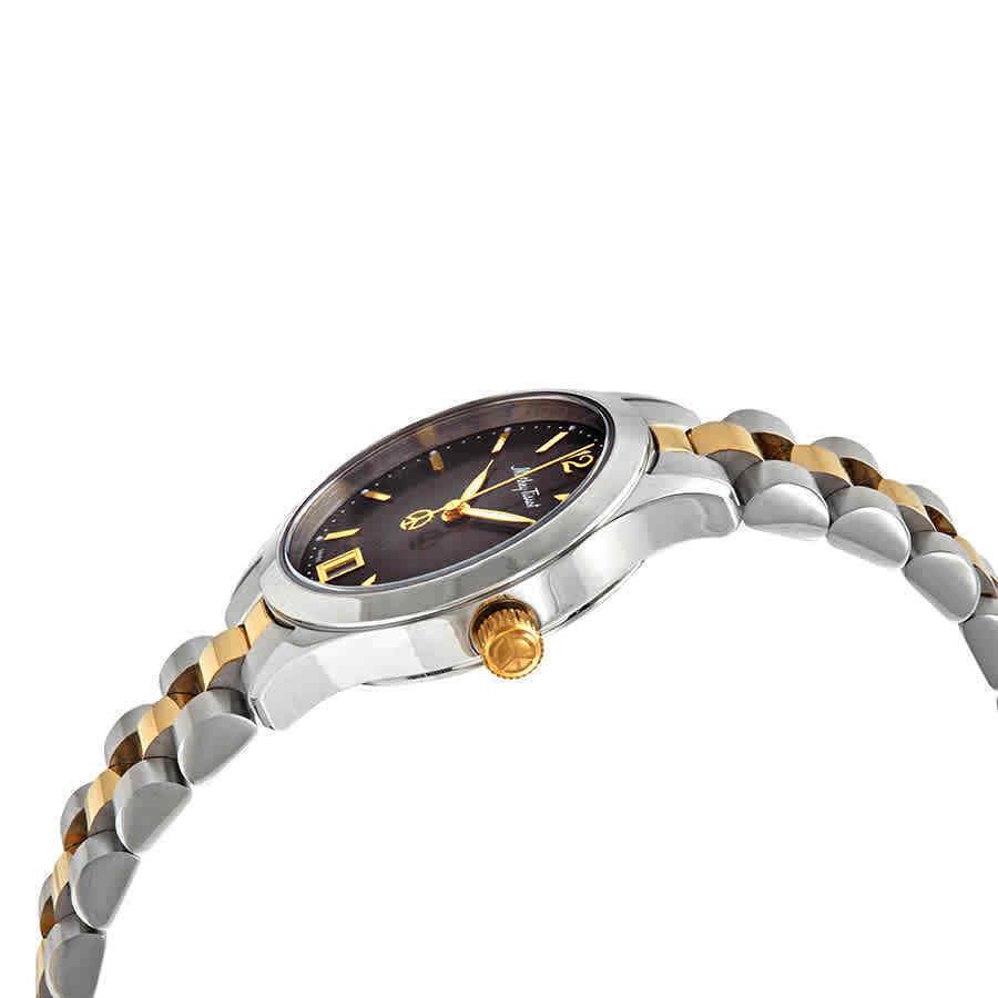 Mathey-tissot Urban Quartz Ladies Two-tone Watch D411MBN - Dial: Grey, Band: Two-tone (Silver-tone and Yellow Gold-tone), Bezel: Silver-tone