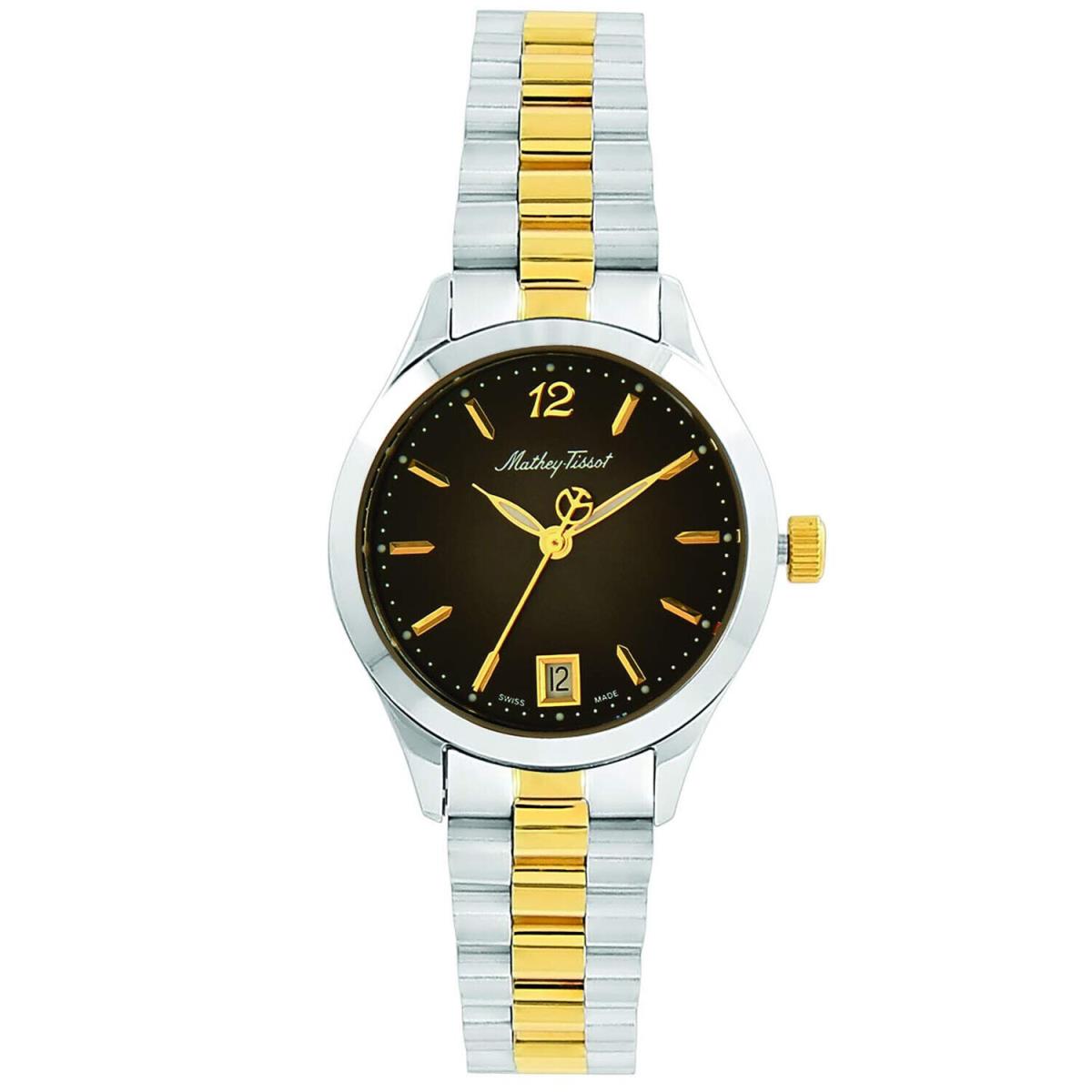 Mathey Tissot Women`s Urban Black Dial Watch - D411MBN - Dial: Black, Band: Multicolor