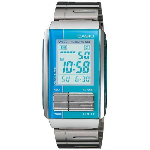 Casio Women`s Watch Futurist Grey Dial Bracelet Dual Time Digital LA-201W-2A2