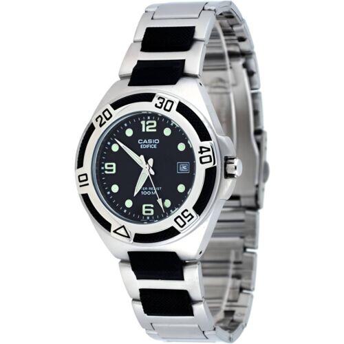 Casio Men`s Watch Edifice Black Resin and Stainless Steel Bracelet EF-101D-1AV