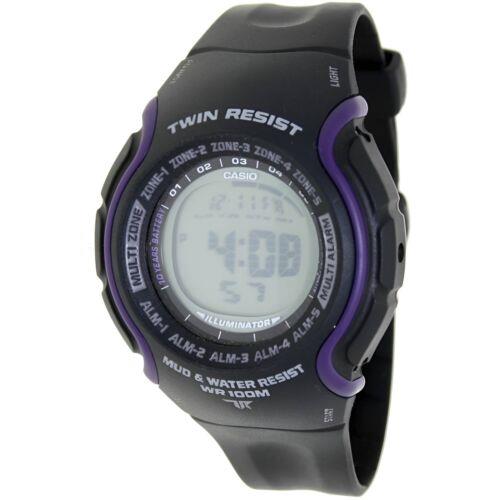 Casio Men`s Watch Twin Resist Alarm Digital Dial Black Resin Strap TRT-101H-1AV