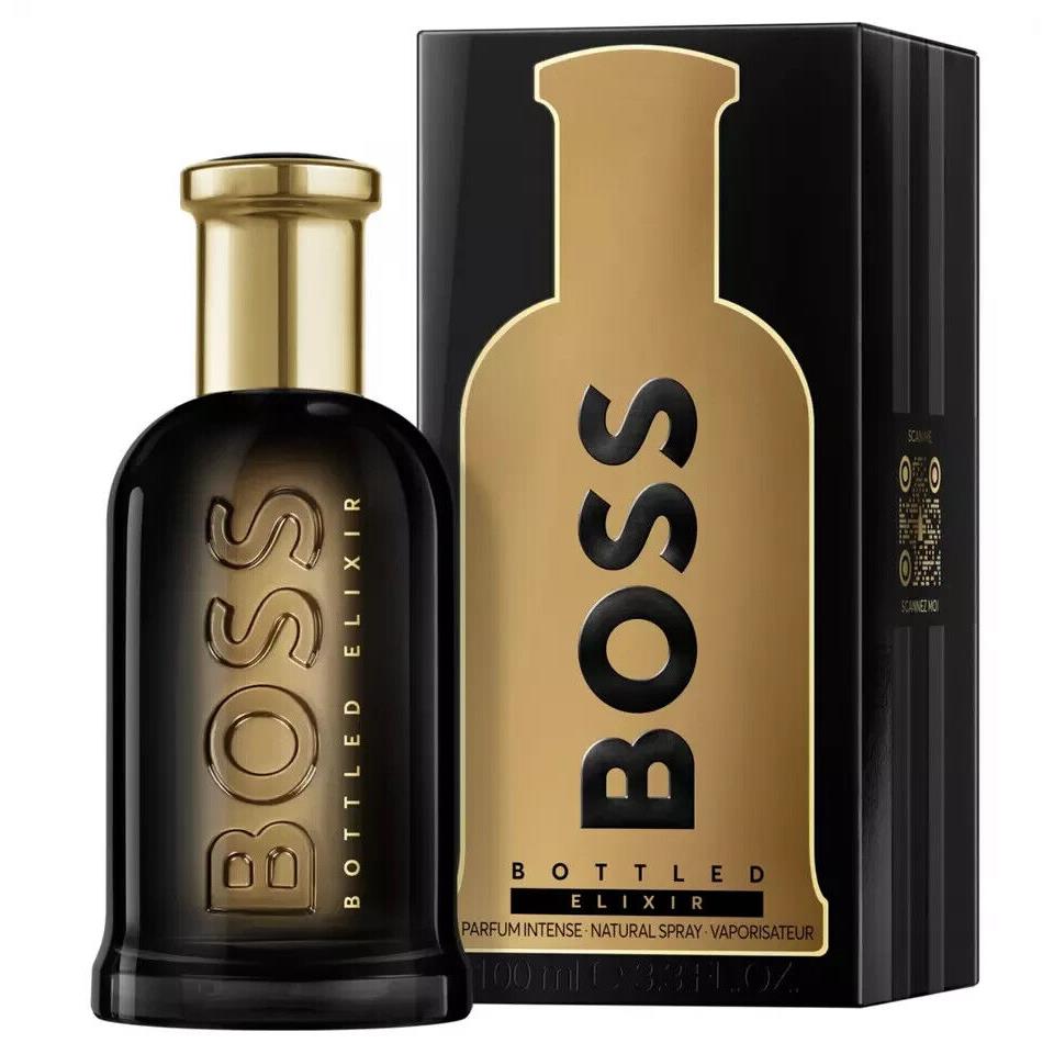 Boss Bottled Elixir Parfum-hugo BOSS-MEN-SPRAY-3.3 OZ-100 Ml-authentic-spa