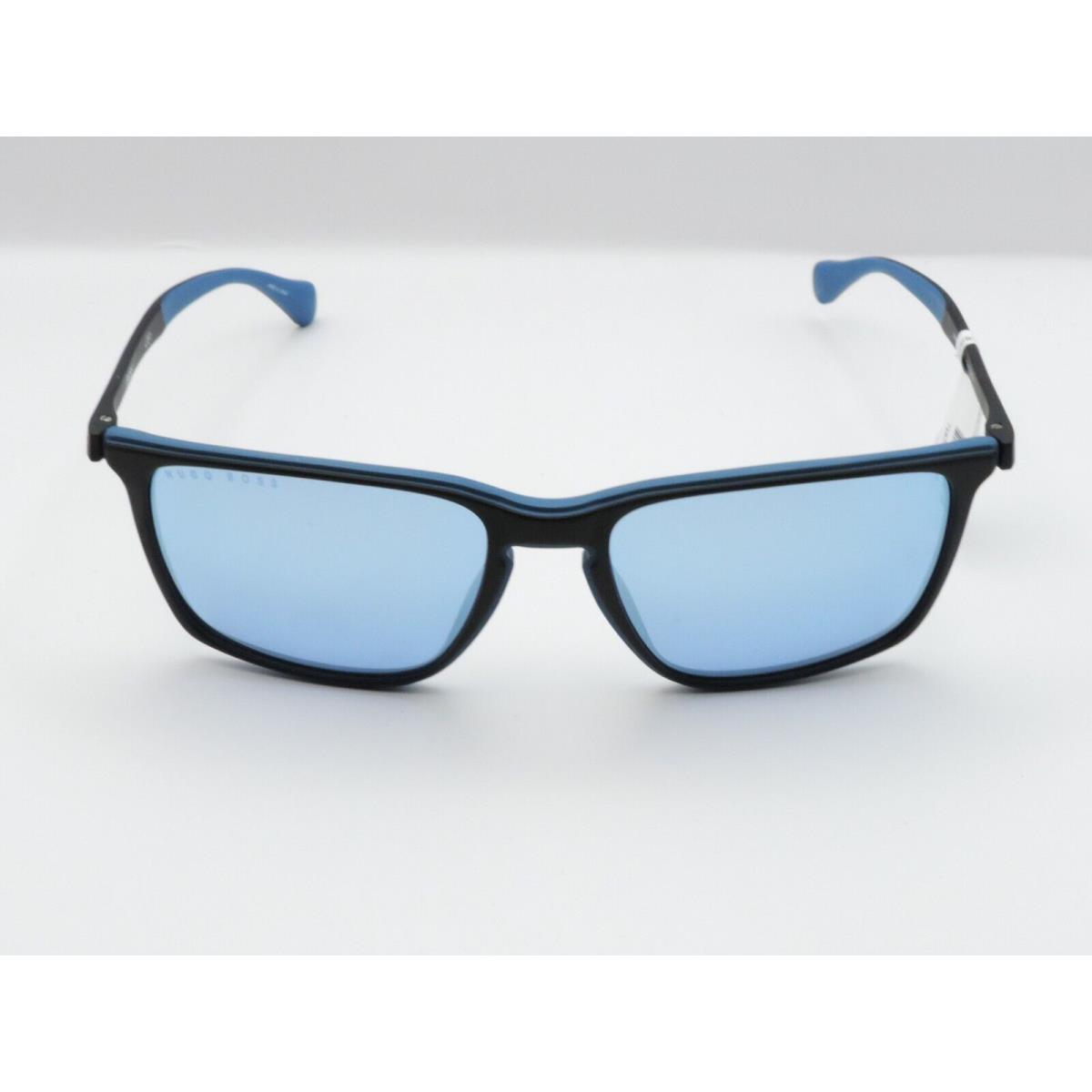 Hugo Boss 1114/S Square Sunglasses Black/blue 57-18-145