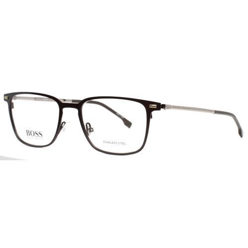 Hugo Boss 1021 4IN Matte Brown Mens Rectangle Full Rim Eyeglasses 52-18-140 B:38