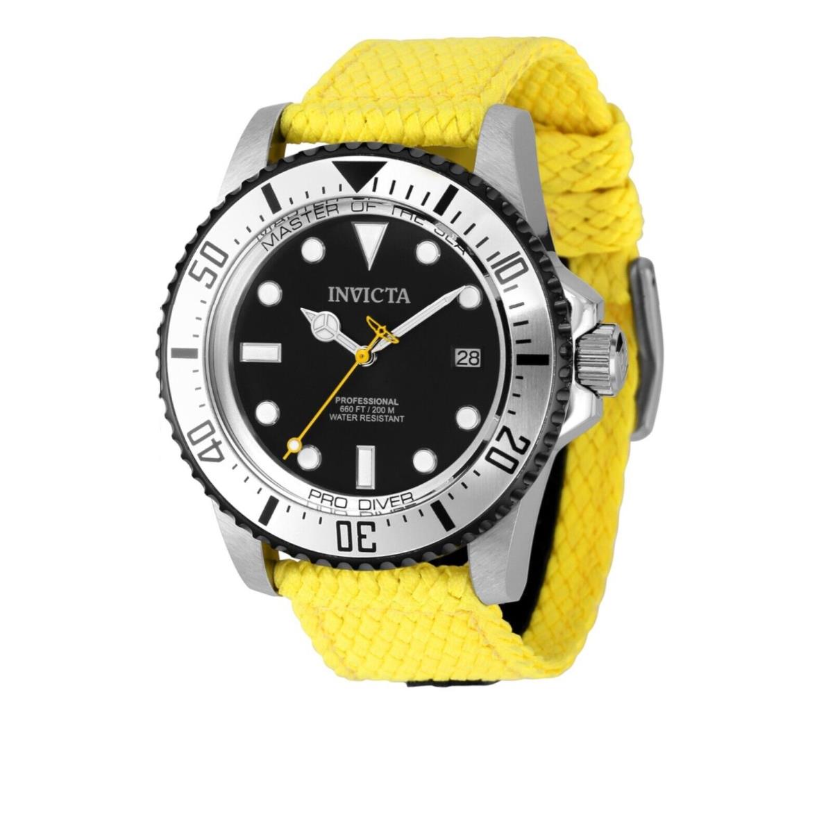 Invicta Pro Diver Automatic Men`s Watch - 44mm Yellow 37410 200m