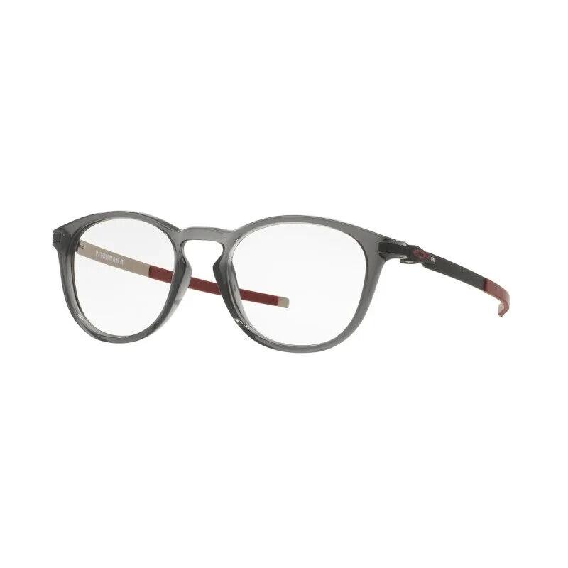 Oakley OX 8105 810502 52mm Pitchman R Grey and Burgundy Unisex Eyeglasses