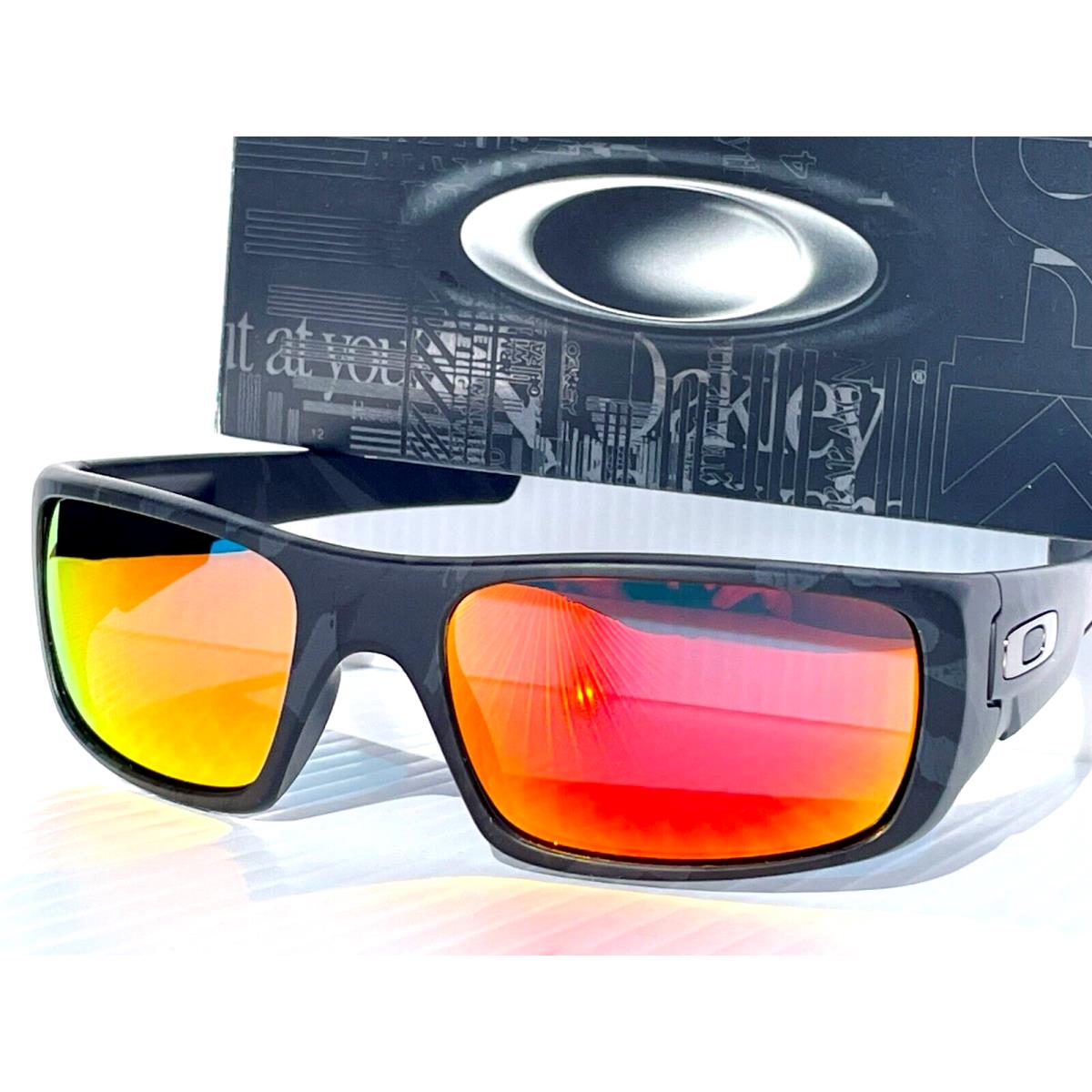 Oakley Crankshaft Shadow Camo Polarized Galaxy Ruby Mirror Lens Sunglass 9239