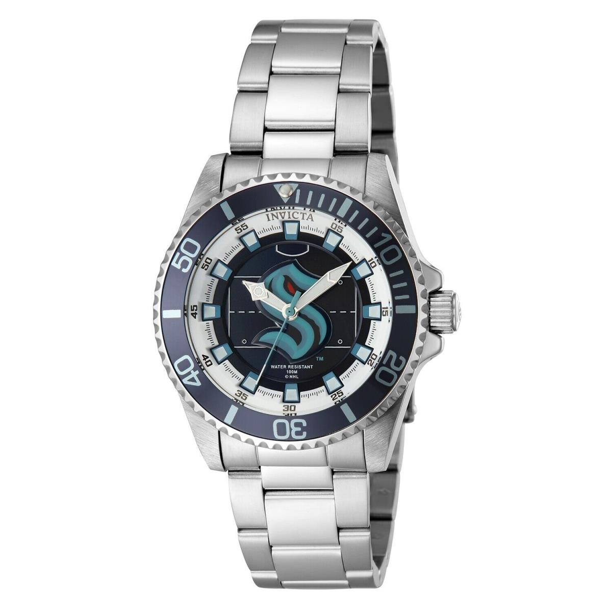 Invicta Nhl Seattle Kraken Unisex Watch - 38mm Steel ZG-42212